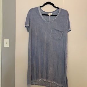 long blue shirt/ dress hahah